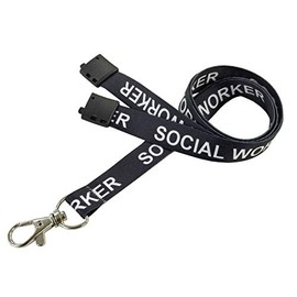 PCL Media ltd® Social Worker Printed Lanyards With Safety Breakaway Clip for your ID Card Holder