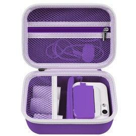 PAIYULE Kids Camera Bag for Uleway/for GlobalCrown/for Gofunly for Grepro/for Ushining Mini Digital Camera, Instant Cameras Protective Case Carry Bag Holder for Printing Paper (Case Only), Deep Purple