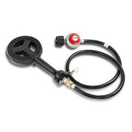 CONCORD 6" Diameter High Pressure Banjo Jr Burner Head with Brass Orifice and Build in Stand (Burner Head with Regulator Hose)