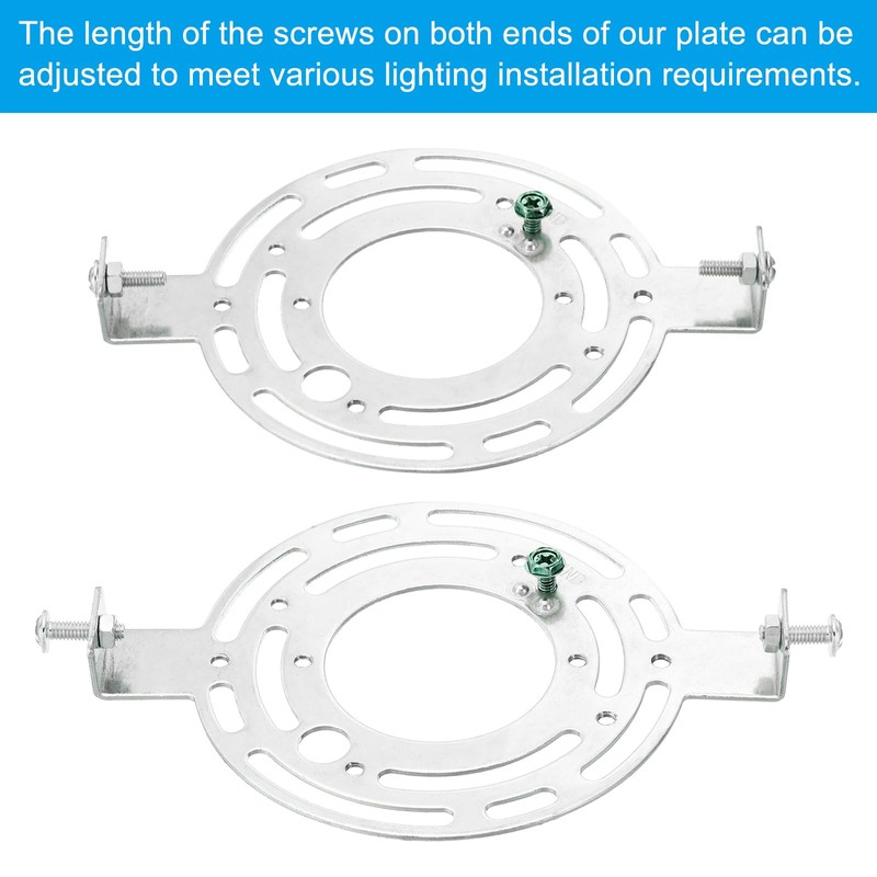 PATIKIL 145mm (5.71") Universal Light Fixture Mounting Bracket Kit, 2set