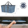 CleverMade Collapsible Laundry Tote - Denim Charcoal 2-Pack 50L -