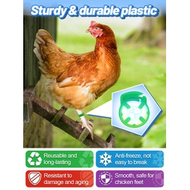 MEWTOGO Adjustable 100 Pcs Chicken Leg Rings - Colorful Numbered Chicken Identification Leg Bands, Durable Poultry Leg Bands for Chickens Ducks Goose Turkey