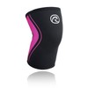 Rehband RX Kniebandage Unisex, mehrfarbig (Schwarz/Pink), XS, 105333-1