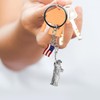 SAFIGLE American Flag Keychains：Statue of Liberty and American Flag Keychain