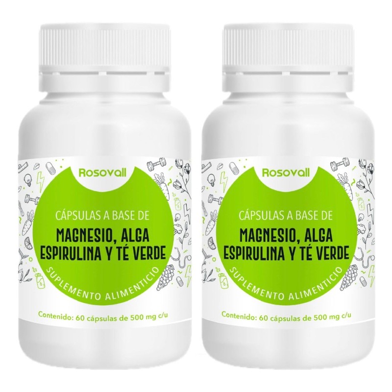 Magnesio Duo Pack, 60 Cápsulas por Frasco (120 Cápsulas)