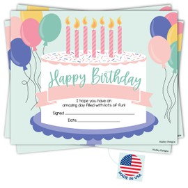 25 Boho Birthday Certificates for Kids Classroom Birthday Gifts - Happy Birthday Certificates for Students, Birthday Awards for Students, Birthday Awards Classroom Supplies for Teachers Elementary