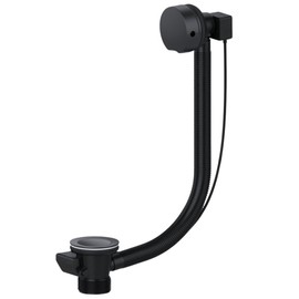 Hulthor Pop-Up Bath Waste and Overflow Kit Matte Black - Easy-Install Click Clack Combination Drain Bath Plug Replacement