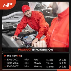 A-Premium A/C Compressor with Clutch Compatible with Ford Escape 2.3L 2005-2007, Mercury Mariner 2.3L 2005-2007, Mazda Tribute 2.3L 2005-2006