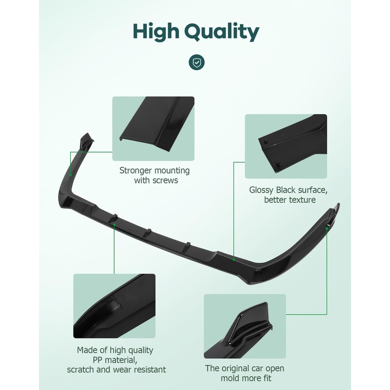 SCITOO Plastic Front Lip Spoiler fits for 2019-2021 for Toyota