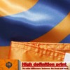 Sikh Khanda Religion Flag 3x5 Ft silk/satin Fabric -Sikhism Sikhs