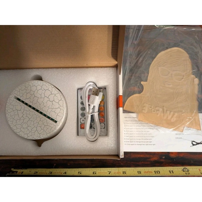 Unbranded 3D Creative Visualization LED Lamp SWIFTIE w Remote &