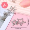 Mabor 4Pcs Silver Star Hair Clips, Hollow Star Barrettes Y2k