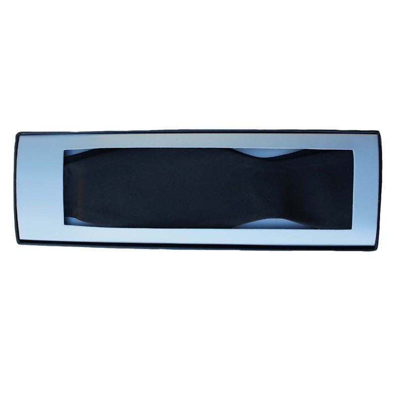Luxury 100% Black Silk Self Tie Bow Tie(Size: Adjustable)