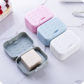 Travel soap case, portable bathroom, camping, swimming pool, gym, soap box soap box pink 5ea