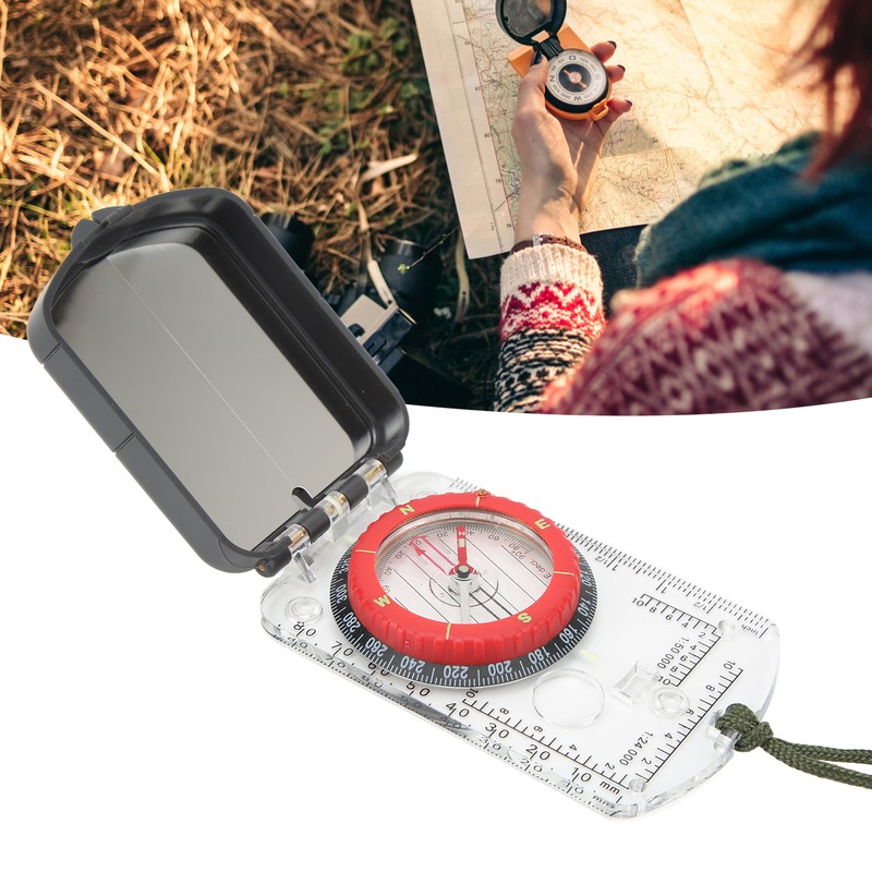 Multifunctional Card Compass Portable Map Directional Compass Outdoor Adventure Equipment
