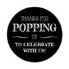 36 2.5-inch Popcorn Stickers - Thanks for Popping By to