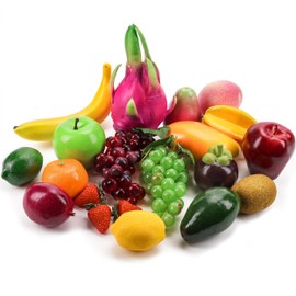 Toopify 20 Pcs Artificial Fruits Pack, Fake Fruits for Home Decor, Simulation Fruit Set, Party Chirstmas Decortion