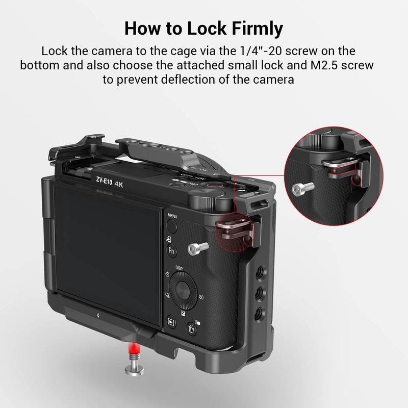SmallRig Cage with Built-in Quick Release Plate for Arca-Swiss and