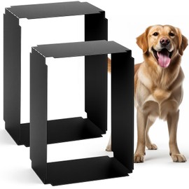 Yuntau 2 Pack Wall Entry Aluminum Pet Door Extension Tunnel Sliding Insert Pet Door Insert Large Size Trimmable Extension Tunnel for Dog Cat