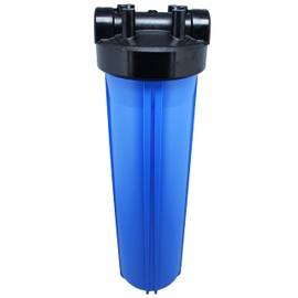 20" Neo-Pure Black/Blue Filter Housing Blue Sump/Black Cap with No Pressure Relief Cap or Standard Cap (3/4 Inch NPT, Standard)