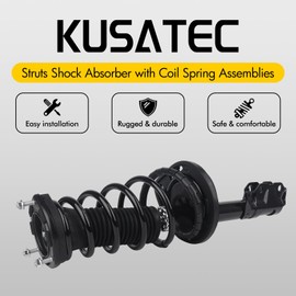 KUSATEC Rear Pair Complete Struts Shock Absorber fit for Toyota Camry 2012-2017, 172942 172943 Left/Right Struts with Coil Spring Assemblies