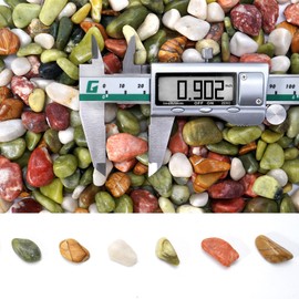 RUOJAS 2.2 lb Pebbles for Indoor Plants, 1/2 Inch Decorative Rocks for Potted Plants, Natural Polished Pebbles for Vases, Succulent, Planters, Landscaping Drainage and Outdoor Gardening