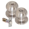 XFORT Bello Privacy Knob Set Satin Chrome, Door Knob with
