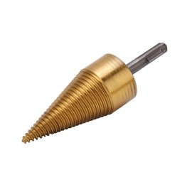 Firewood Log Splitter Drill Bit Rotating Firewood Split Device Wooden Cone Punching Drill Round Handle 42mm L