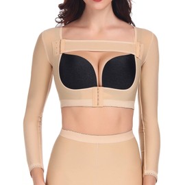 Larrycard Arm Shapewear Post Surgical Slimmer Compression Sleeves Posture Corrector Tops Arm Sleeves for Women