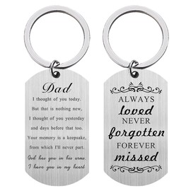 Dad Memorial Gifts for Loss of Father Sympathy Gift Keychain Sympathy Gifts for Loss of Loved One Father in Memory of Dad Gifts for Son Daughter Dad Keychain Keepsake for Daughter Son