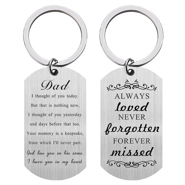 Dad Memorial Gifts for Loss of Father Sympathy Gift Keychain