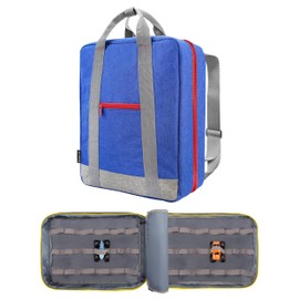 KISLANE Monster Trucks Storage Backpack - Versatile Carrying Case With Front Compartment and 2 Storage Pages for 36 Trucks - Ultimate Holder and Organizer