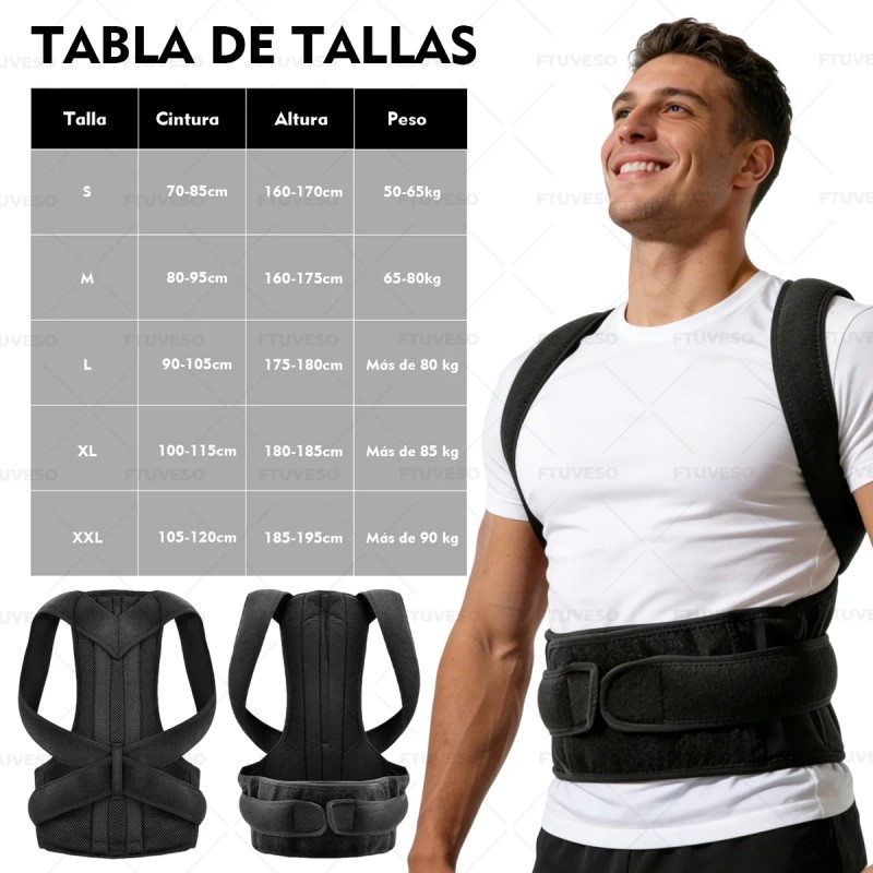 Corrector Postura Espalda Para Hombre Y Mujer Ajustable Faja