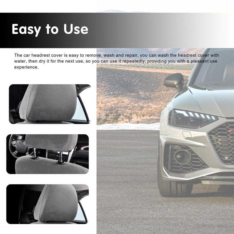 Flygun Pack-2 Car Seat Headrest Cover, Elastic Fabric Dust-roof Covers,