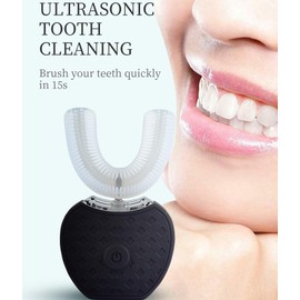 Automatic Toothbrush U Shaped Toothbrush for Adults 360° - Ultrasonic U-Electric Toothbrushes for Teeth Whitening - Wireless Charging & LED Light - Waterproof IPX7