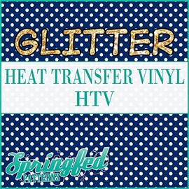 GLITTER Polka Dot Pattern #1 in Navy Blue & White Glitter Heat Transfer Vinyl 12"x18" Sheet of HTV for Shirts