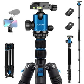 JOILCAN Tripod for Camera, 81" Aluminum Camera Tripod, 83" DSLR Tripods & Monopods, Heavy Duty Travel Tripod for Binoculars Spotting Scope Telescope, Payload 35lb
