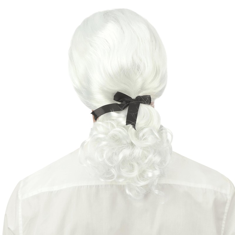 P’tit Clown RE18036 - Karl Wig with Bow - White