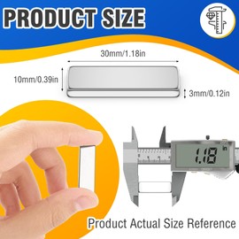Grtard 30 Pack Strong Neodymium Magnets Fridge Magnetic Bar 30x10x3mm Heavy Duty Magnet Bar Magnets Rectangular Rare Earth Magnet for Fridge, Home Organization, Photos, Postcard, Iron Tools