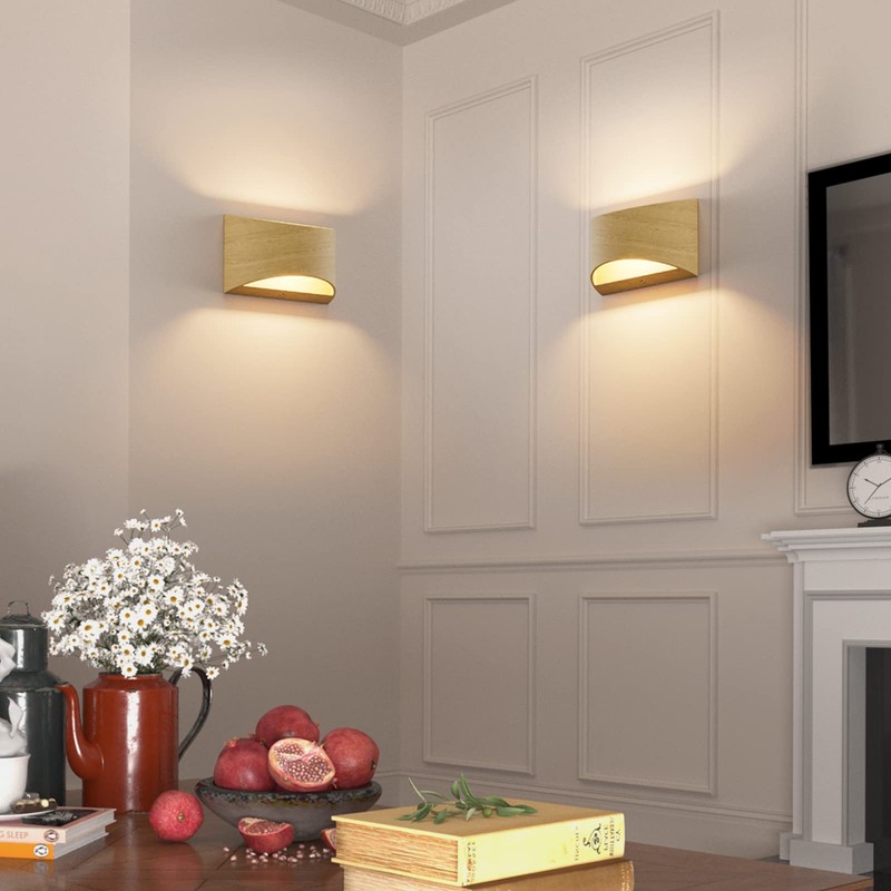 Aipsun Aluminum Modern LED Wall Sconce Hardwired Interior Wall Lights