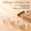 3 Pcs 3 Sizes Clear Glass Reusable Cosmetic Mask Mixing