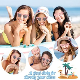 JBINNGROUSE Heart Shaped Sunglasses for Women Bridal Sunglasses Bachelorette Vintage Cat Mod Wedding Sunglasses (5)