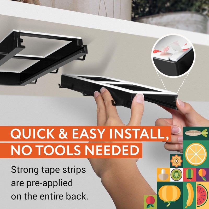 IMPRESA Kitchen Storage Cup Holder - Under-Shelf Hanging Blender Cup