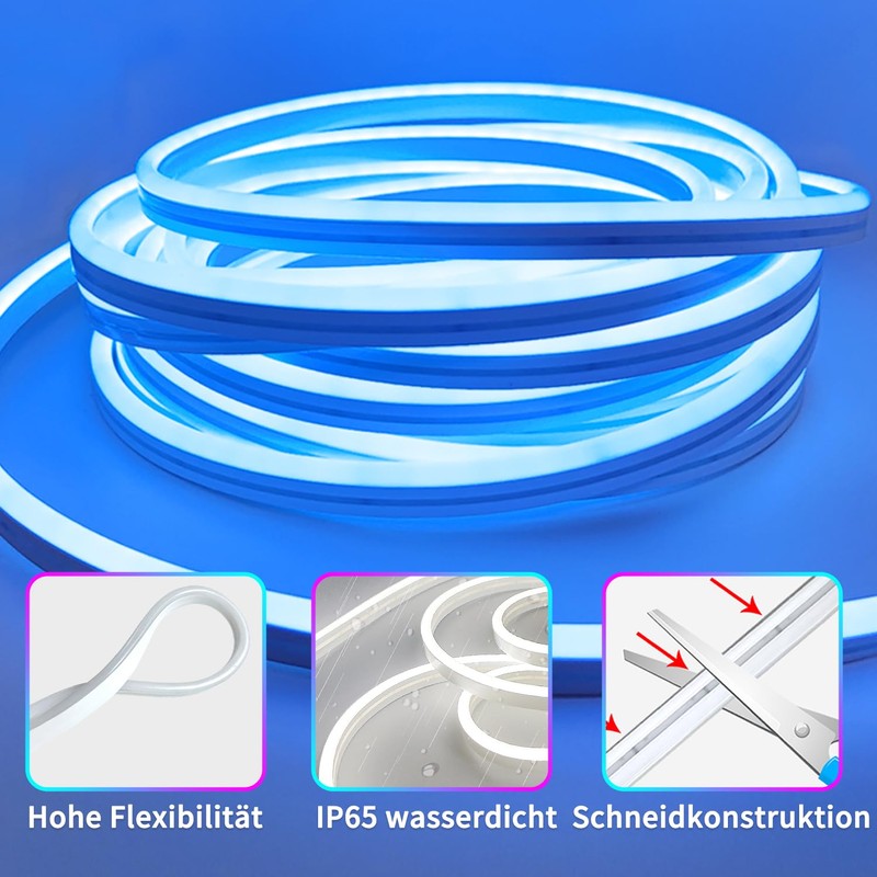 132FT Led Neon Rope Lights Control with App/Remote,Flexible Led Rope