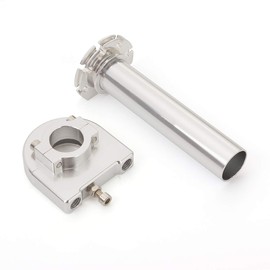 Krace Motorcycle 7/8" Handle bar Hand Grips with Anodized CNC Quick Twist Throttle Tube Motorized Lever Control