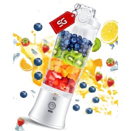 Stellar Goods Powerful Portable Blender for Smoothies & Shakes - Mini Blender with High-Torque Motor, Long-Life Battery, Leak-Proof Cup - One-Click & Pulse Mode - Personal Blender for Home, Travel