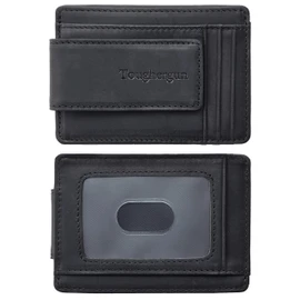 Toughergun Slim Wallet for Men RFID Blocking Money Clip, Minimalist Front Pocket Credit Card Holder, Magnetic Thin Mens Wallets with ID Window