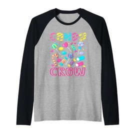 Candy Crew Party Candy Land Decorations Sweetie Candy Squad Raglan Baseball Tee