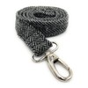 Harris Tweed Dog Collar And Lead Set Grey Herringbone (Large)