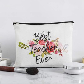 Charmoly Teacher Appreciation Gifts Teacher Gifts Best Teacher Ever Teacher Gifts for Women Teacher Makeup Bag Pouch